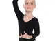 Hawiton Body Danza Classica Bambina 2-11 Anni Cotone, Manica Lunga Elasticità Balletto Leo...