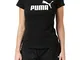 Puma Essentials D., Maglietta a Maniche Corte, Donna, Nero (Cotton Black), XL