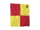 Bandierina per angolo del campo, con paletto da 25 mm con clip, Yellow / Red Chequered