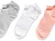 PUMA Kids' Invisible Socks (3 Pack) Calzini, coral combo, 35-38 (Pacco da 3) Unisex-Bambin...