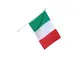 AsiaShopping Bandiera DELL'ITALIA BANDIERINA con Asta 60 CM Tricolore Italiana 45 X 30 CM