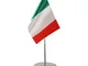 Bandiera da Tavolo Italia 9 "x 6" - Set di Piccola Bandiere Italiano Comprende Pennone e B...