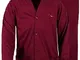 Maxfort Taglie Forti Uomo Pigiama 3009 Cardigan Cotone Oversize (9XL, Bordeaux)