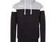 Kappa Accio Hoodie Felpa con Cappuccio, da Uomo, Uomo, 304IJS0, Nero/Grigio/Bianco, 3XL