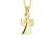 fish Bambina Catena oro 333 Vero Piccolo Angelo di Guardia con Swarovski Elements Chiaro L...