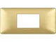 Bticino AM4819MGL Placca Matix 2 Moduli, Centrati Gold