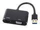 Cavo adattatore da USB 3.0 e 2.0 a HDMI, VGA, HDTV, scheda grafica esterna per Windows, po...