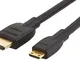 Amazon Basics Cavo ad alta velocità mini HDMI A su HDMI C, standard più recente, 1,83 metr...