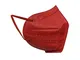 Gima CEPM Mascherina Filtrante FFP2 NR Comfymask, Made in Italy, 5 Strati, Colore Rosso, T...