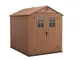 Keter Darwin 6x8 Casetta da Giardino, Effetto Legno, Marrone, 190x244x221H cm