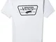 Vans Full Patch Maglietta, Bianco (White/Black), Large Uomo