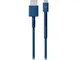 Fresh ´N Rebel Fabriq Micro USB Cable 3m Indigo |Cavo di Ricarica in Tessuto per Tutti dis...
