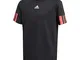 adidas B A.r. 3s T - Maglia a Maniche Corte, da Bambino, Bambini, GL6847, Noir/Sigpnk, FR...