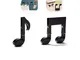 Mollette Bucato Note Musicali Decorazioni Multifunzionale Mollette per Panno Appeso,Stand...