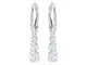 Swarovski Orecchini Attract Trilogy, Bianco, Placcato rodio