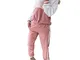 WEIMEITE Tuta Casual Set Abbigliamento Sportivo Felpe con Cappuccio Patchwork Donna Felpa...