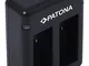 PATONA Caricabatteria doppio per AHDBT901 ADBAT001 Batteria compatibile con GoPro Hero 9
