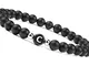 Good Designs Bracciale Lettere Nero per Uomo | Donna (Regolabile) C Calogero Camillo Carlo...