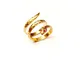 Anello Serpente Neo Classico in Argento 925 Bagnato in Oro Puro 24kt