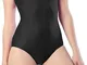 BODYWEAR LTD Body da ragazza a maniche corte in nylon lucido, vestibilità comoda, abbiglia...