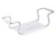 MSV 140696 - Sedile per vasca da bagno, Alluminio/Base in polipropilene, Bianco/Metallo, 5...