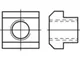 TOOLCRAFT 107986 Dadi per Cave a T M8 10 mm DIN 508 Acciaio 25 pz.