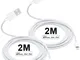 Caricabatterie per iPhone [certificato Apple MFi] 2 x 6FT Cavi da USB a Lightning Cavo di...