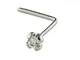 Mia Gioielli - Piercing Brillantino - Orecchino Naso Oro 18k (750) Bianco con Zircone - st...