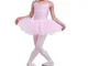 Tutu Danza Classica Bambina - Rosa - Body Ballerina Bimba - Balletto - Bretelle Regolabili...