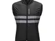 Ur HQCC Gilet da Ciclismo da Uomo Giacca Smanicata Riflettente di Sicurezza con Asciugatur...