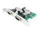 Sienoc 2 porte COM porta scheda controller PCIe PCI Express, 2x seriale RS232 DB9 COM-to-P...