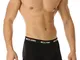 MOSCHINO Boxer Uomo Underwear Logo su Elastico Tricolore Nero E19MO07