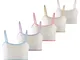 MANJIAMEI Confezione da 5 Reggiseno da Allenamento per Ragazze 12-14 Anni Reggiseni Sporti...