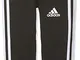 adidas YG TR Eq 3s 34t, Leggings Sportivi Bambina, Black/White, 4-5Y