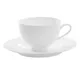 H&H 9546461 Tazza tè con Piatto Bone China Cc210 Colazione Arredo Tavola, Avorio