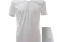 GICIPI T-shirt in filo di scozia uomo scollo a “V” art. 261-7, Bianco