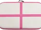 vidaXL - Aufblasbare Gymnastikmatte mit Pumpe 200x200x20 cm PVC Rosa