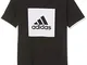 adidas Boxed Bos T-Shirt Maglietta, Nero/Bianco, 7-8A Bambino