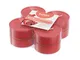 Bolsius True Scents Tealights Profumati e Colorati Maxi, Cera, Rosso, 8 unità