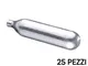 Set di 25 Capsule di CO2 - Ricarica Gas per Proiettili (12g) per Armi Softair, Paintball,...