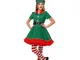 Eayoly Unisex Adulti Bambini Costume da Elfo di Natale Costume da Elfo di Babbo Natale con...