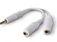 Belkin F8V234eaWHT-APL Sdoppiatore per Cuffie, 1x Jack AUX da 3.5 mm, Maschio - 2x Jack AU...