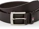 Calvin Klein Adan Leather Belt 3.5 Cintura, Beige, Small (Taglia Produttore:) Uomo