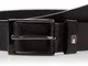 Tommy Hilfiger Layton Pebble Leather 3.5 Cintura, Nero (Black Bds), (Taglia Produttore: 95...