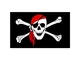 Nauticalia - Bandiera dei pirati con teschio + bandana, 92 x 153 cm