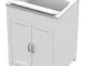 Arredobagnoecucine Mobile lavatoio,cm.60x50x85, in kit, 2 ante, vasca lavapanni completo d...