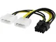 CABLEPELADO Cavo di alimentazione 4 pin maschio molex a 8 pin PCI Express | Cavo di alimen...