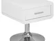 AC Design Furniture 47909 - Comodino Josefine con 1 cassetto, colore: Bianco lucido [Impor...