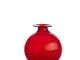 Venini Monofiori Balloton Vaso medio rosso filo verde mela 10016RVVM