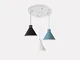 $illuminazione Nordic Simple Macaron Lampadario Personalità Creativo in ferro battuto a tr...